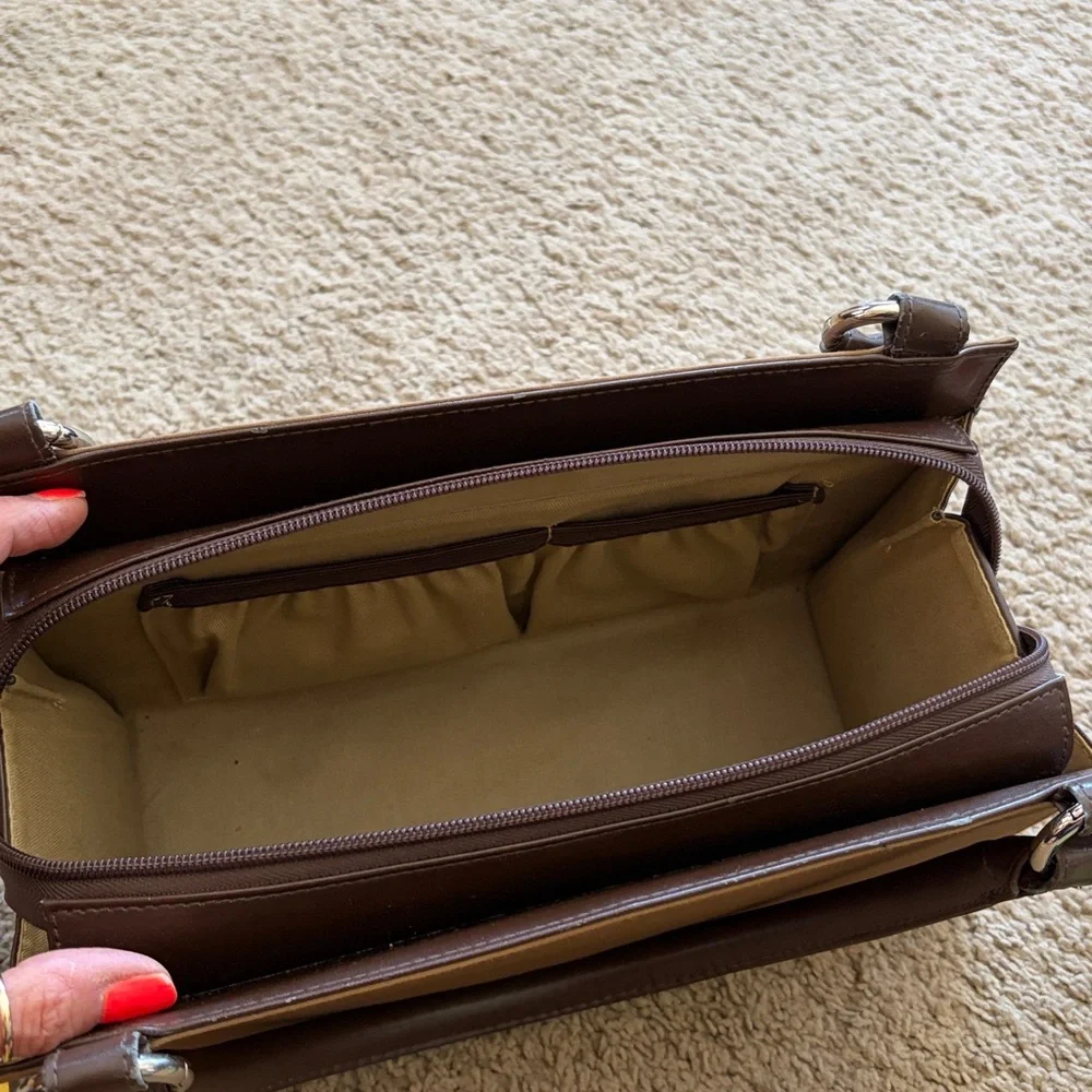 Niche classic handbag brown purse base and 3 interchangeable shell covers - Picture 8 of 17